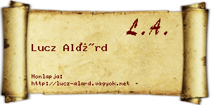 Lucz Alárd névjegykártya